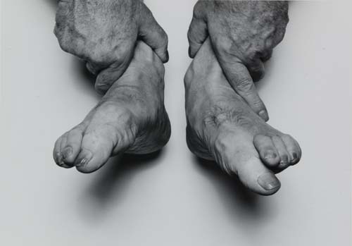 COPLANS, JOHN (1920-2003) Hands holding feet.